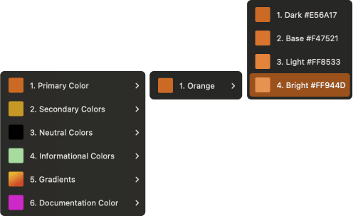 Sketch colors styles